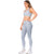 LEONOR 946137 | High-Rise Shimmer Silver Sports Leggings for Women