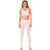 LISA 946164 | High-Rise Shimmer Pink Sports Leggings for Women