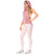 LISA 946164 | High-Rise Shimmer Pink Sports Leggings for Women