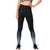 MAE 946166 | High-Waisted Shimmer Print Black Gym Leggings