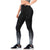 MAE 946166 | High-Waisted Shimmer Print Black Gym Leggings