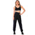 EUGENIA 952054 | High-Waisted Black Joggers for Women