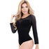 ALINA 20805 | Long Sleeves Round Neck Shaping Bodysuit for Women | Daily Use