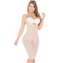 KATHRYN 516 | Post Surgery Postpartum Butt Lifter Full Bodysuit | Open Bust Knee Length Body Shaper for Women | Powernet