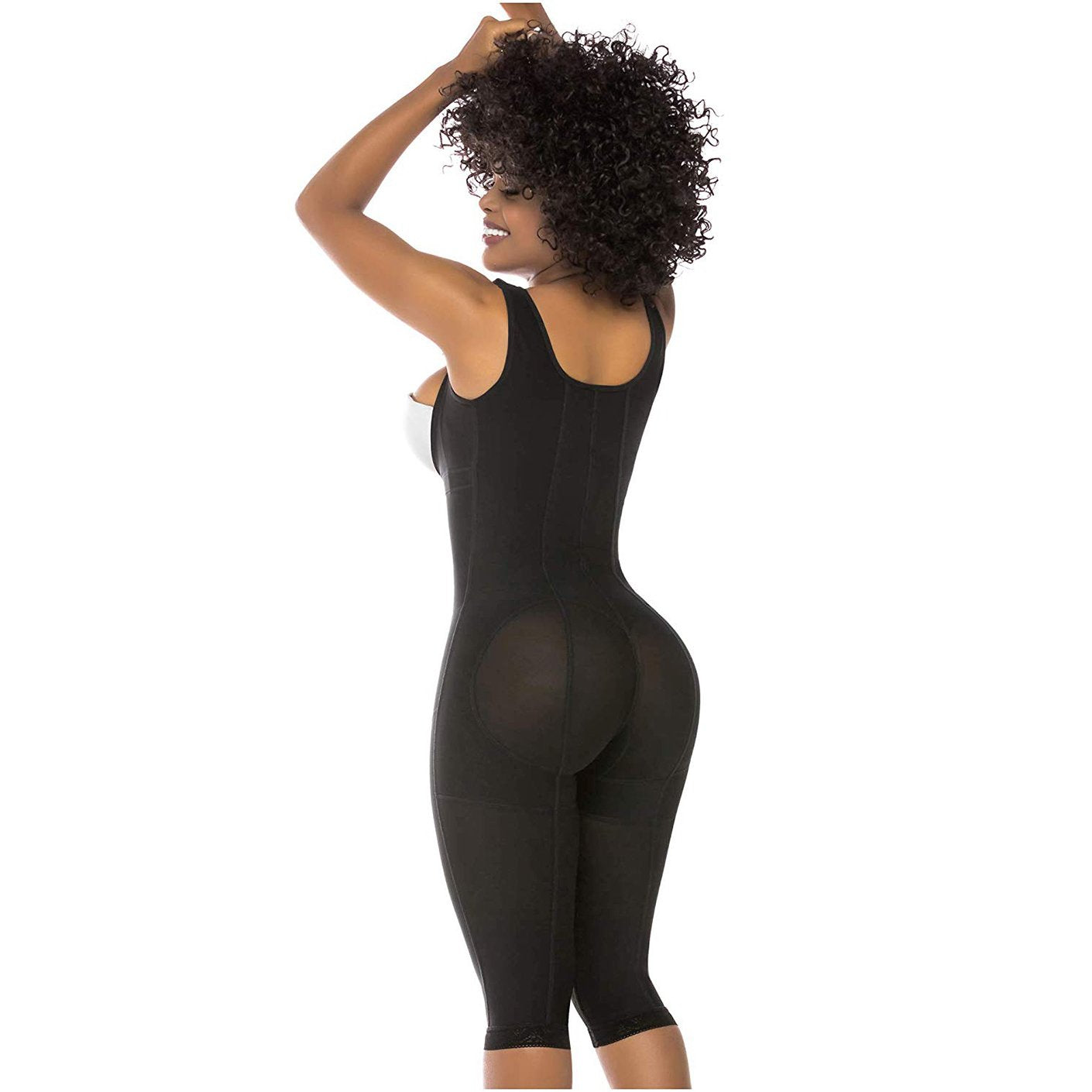 Fajas Salome 0515, Open-Bust Postpartum Bodysuit, Knee Length Full Body  Shaper for Women